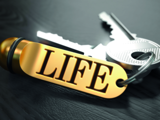 Keys and Golden Keyring with the Word Life over Black Wooden Table with Blur Effect.; Shutterstock ID 278953856; PO Number - Raise a BBC PO Using Vendor No. 1150465: -; Employee Email: -